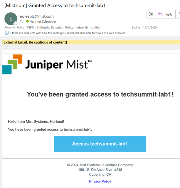 A screenshot of a email Description automatically generated