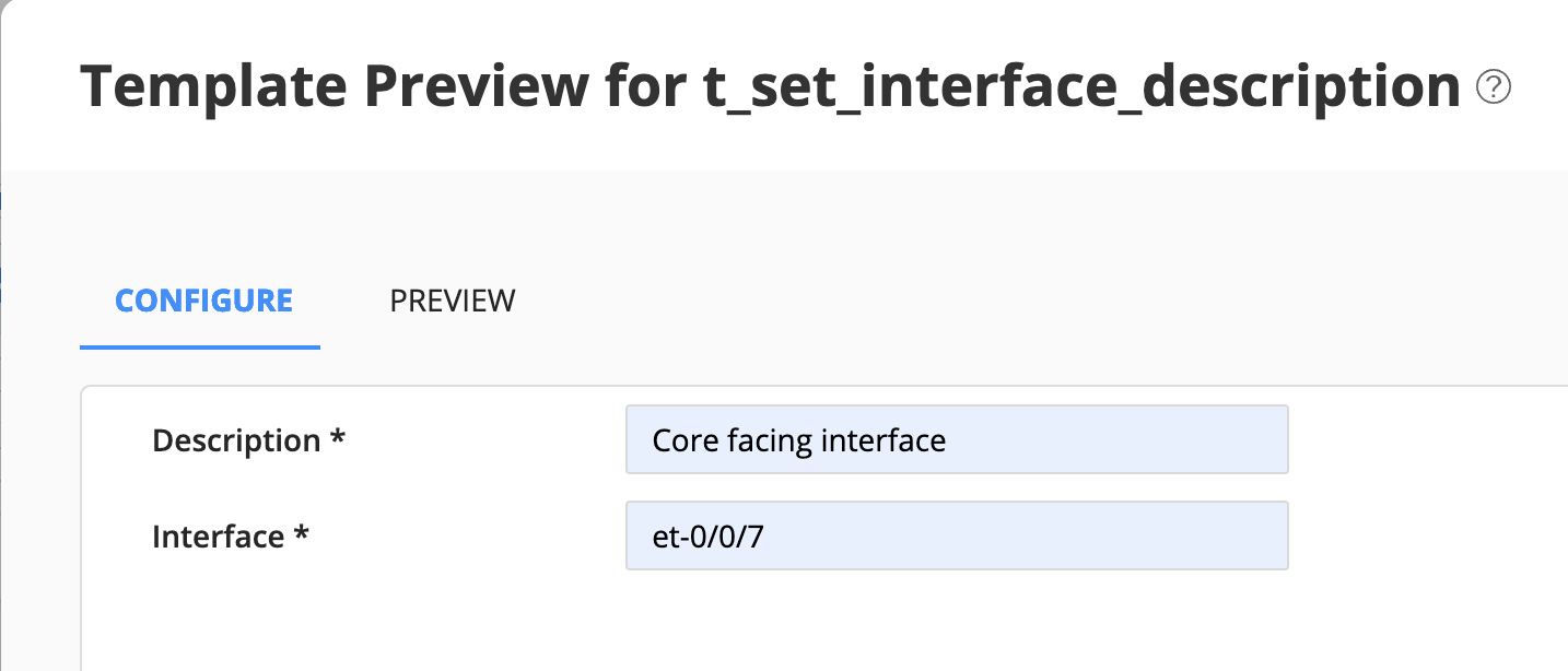 Configuration Templates preview