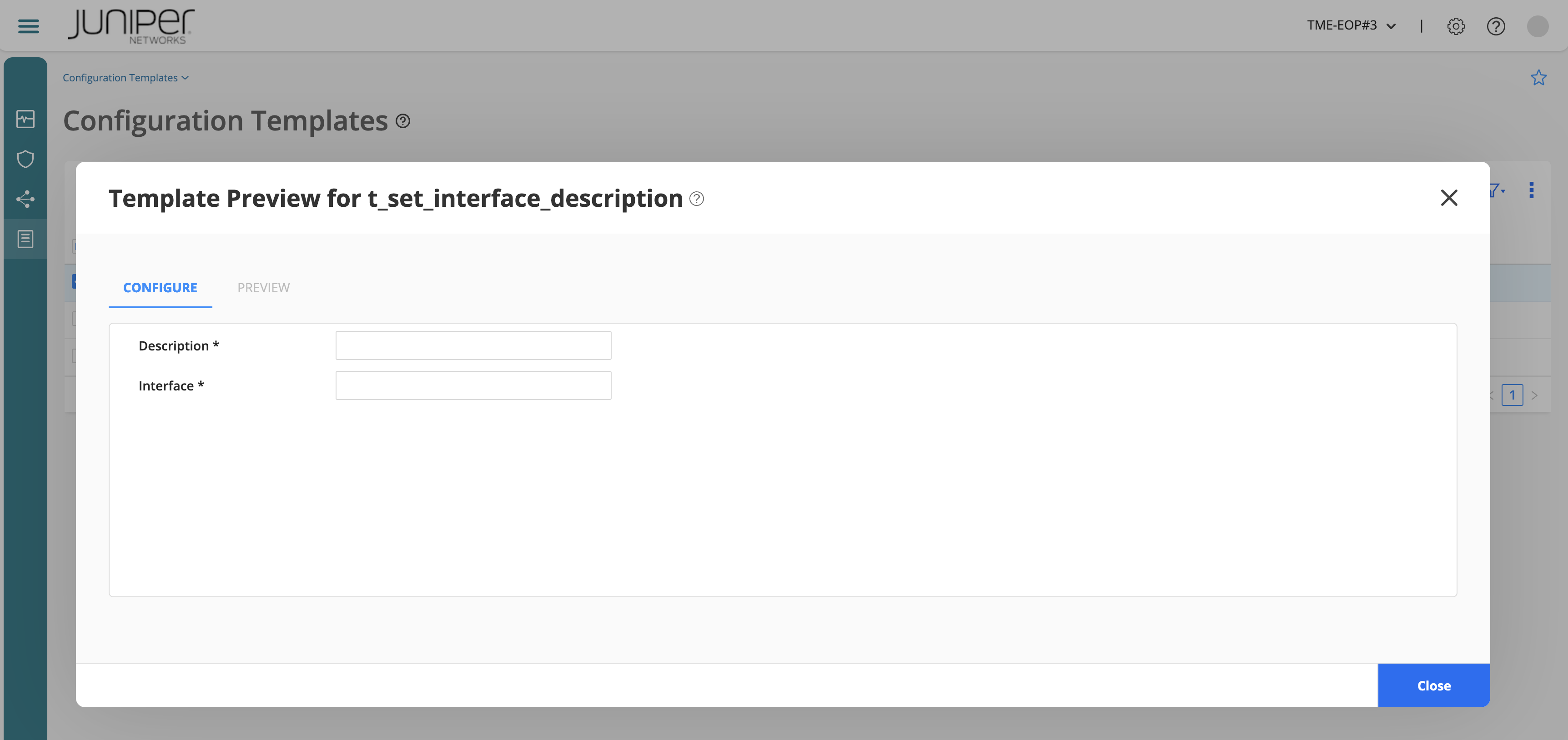 Configuration Templates preview