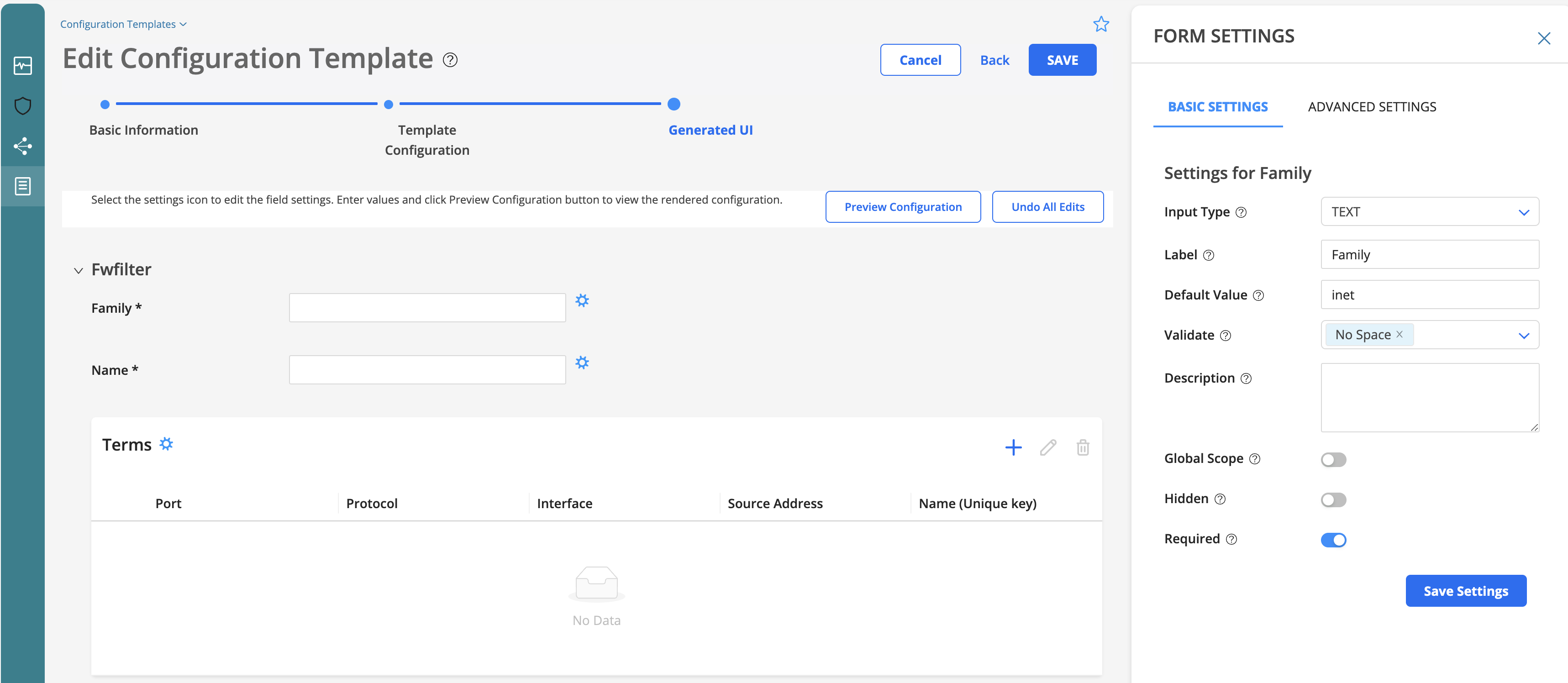 Firewall filter jinja template